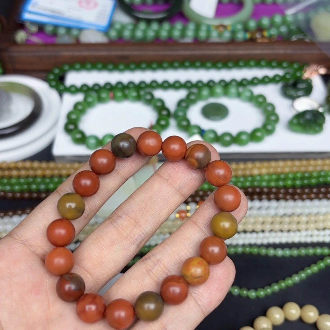 南红玛瑙未镶嵌手链