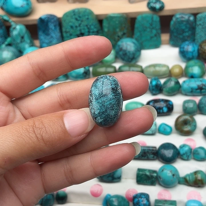 湖北松石网花桶珠