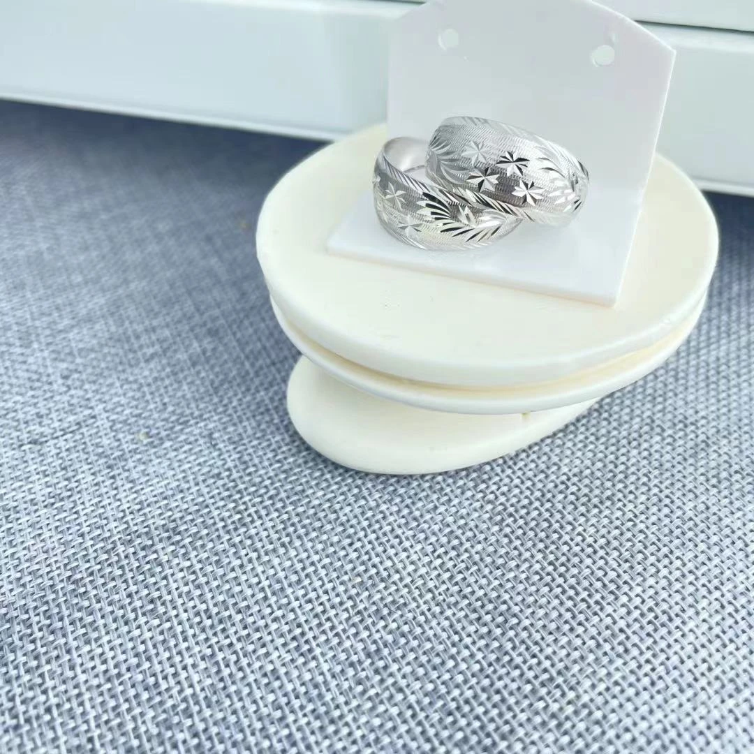 PT950 铂金耳饰 车花亮面耳环 简约百搭 内径约19mm S 51708