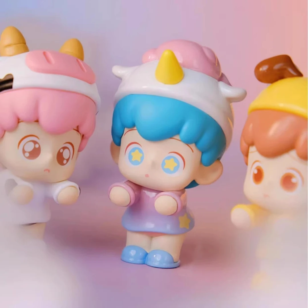 七七【拆盒】EMOR萌物幻想乡系列迷你萌粒（踩尾巴）潮玩盲盒代拆