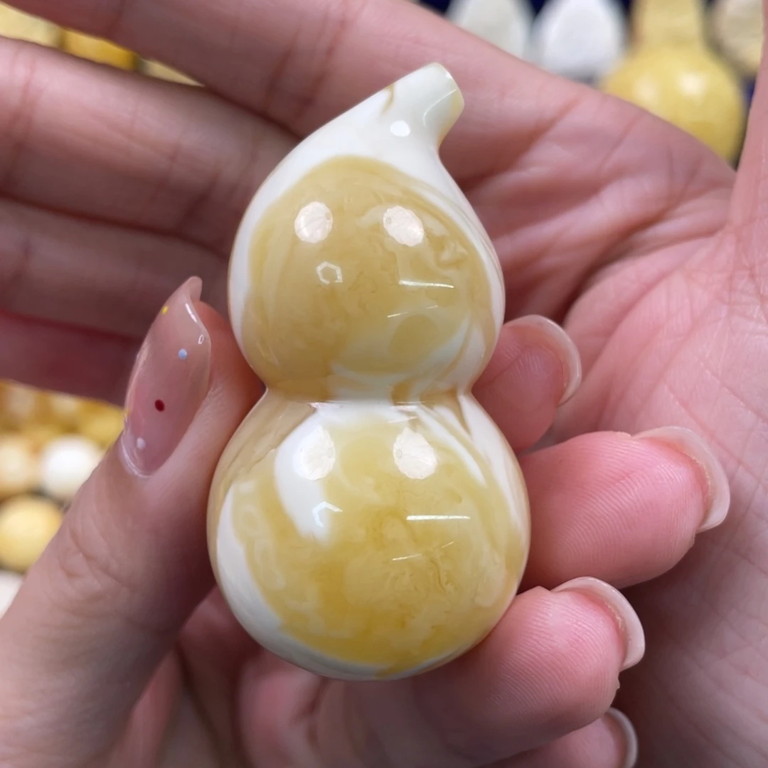裸石蜜蜡未镶嵌琥珀蜜蜡葫芦吊坠