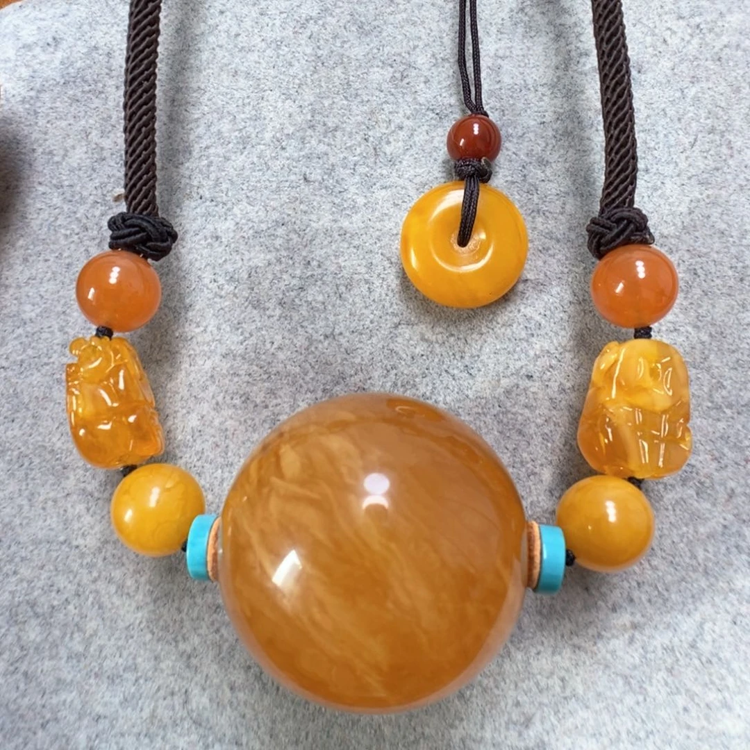 蜜蜡项链未镶嵌蜜蜡锁骨