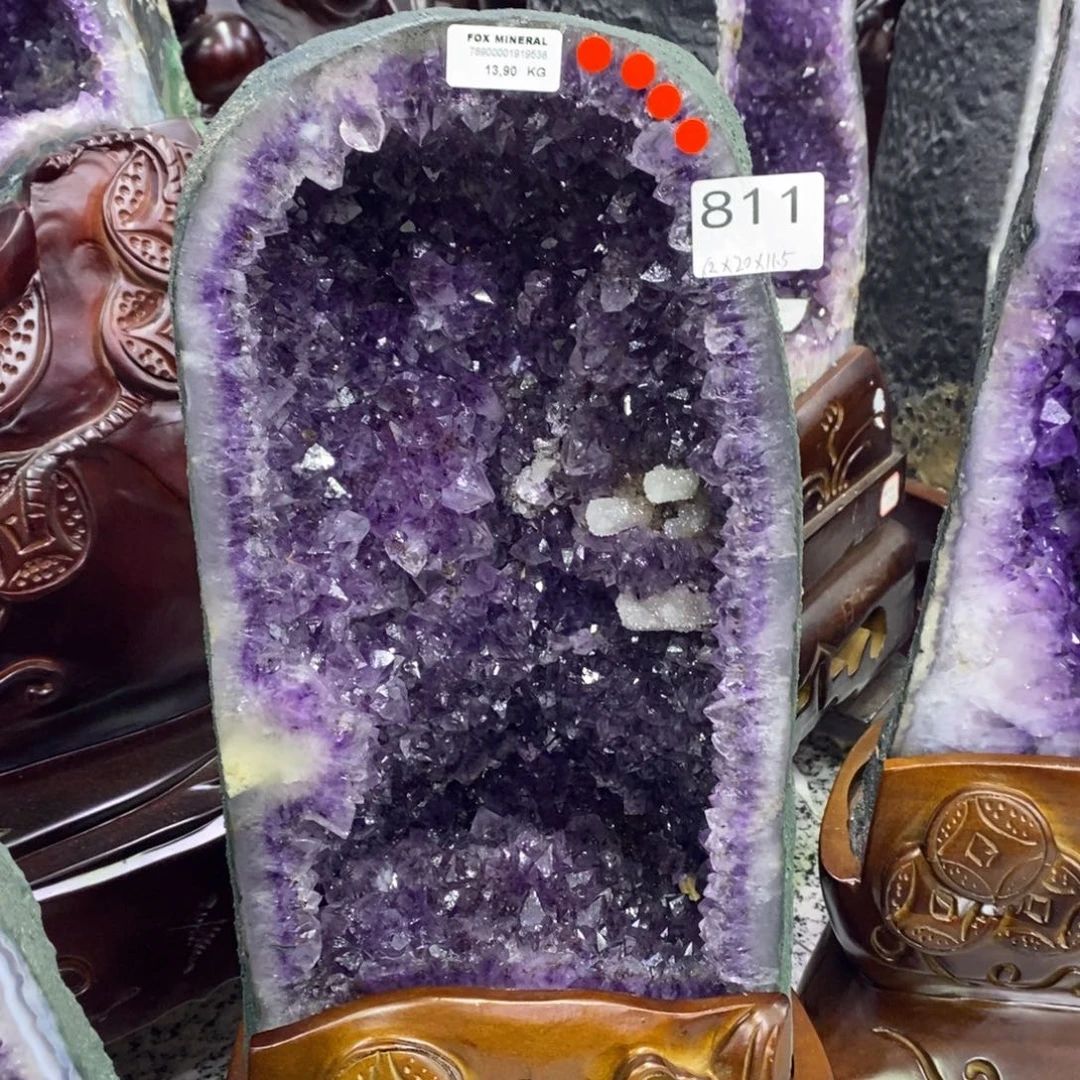 未镶嵌紫晶珠宝半成品811