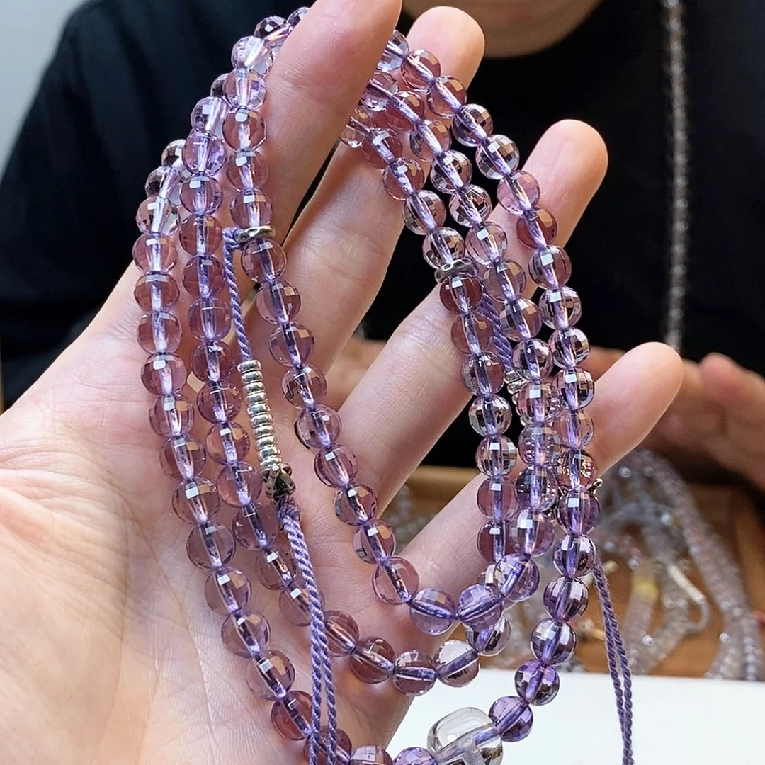 水晶手链未镶嵌原创设计紫水晶