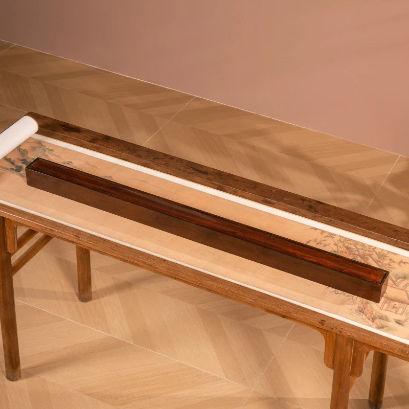 清紫檀及黄花梨画轴盒古董收藏