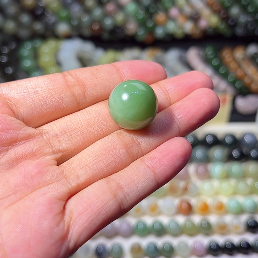 【闪购商品】未镶嵌和田玉珠宝奇石碧玉18mm