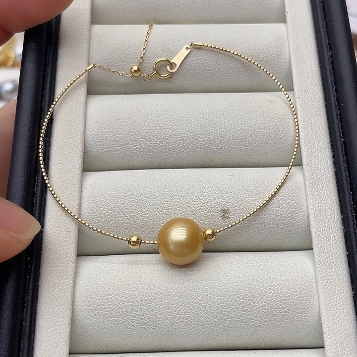 海水珍珠18K金镶嵌手镯