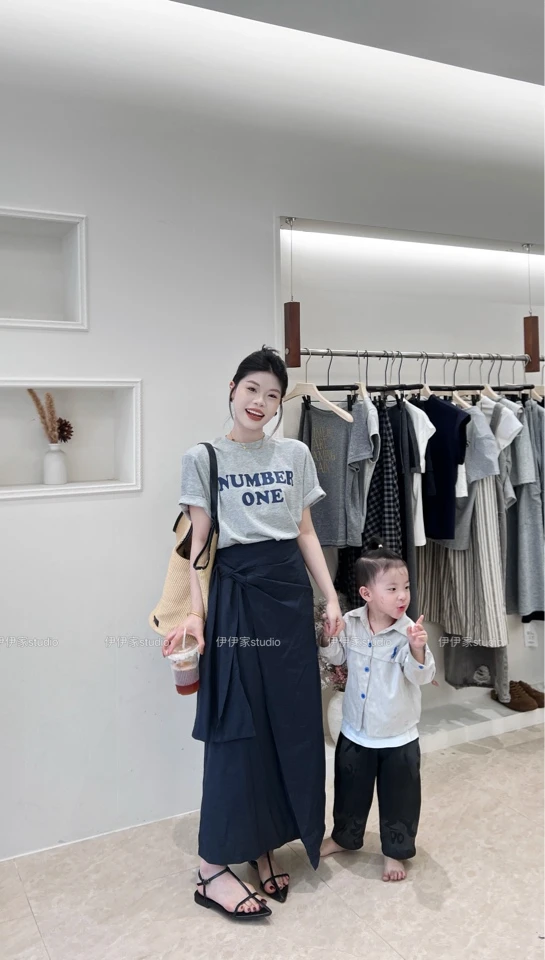 no退no换【极简慵懒T】简约宽松大版字母T恤