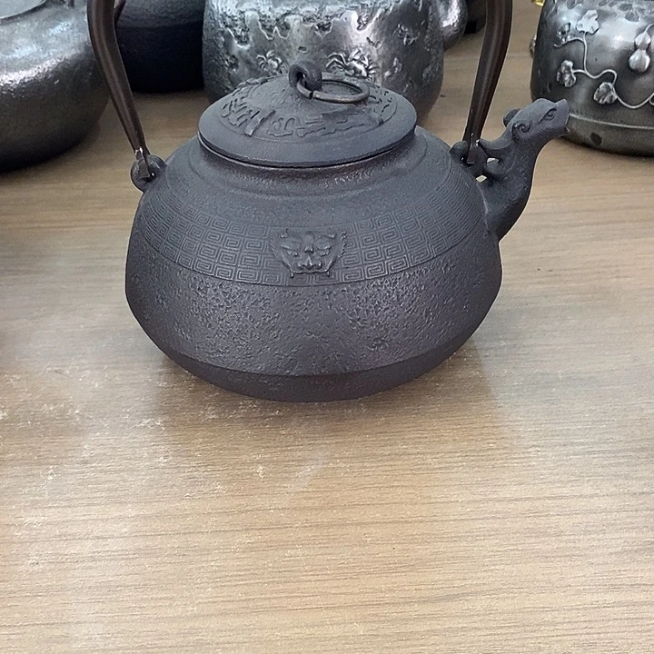 饕餮凤口砂铁壶1300毫升纯手工打造