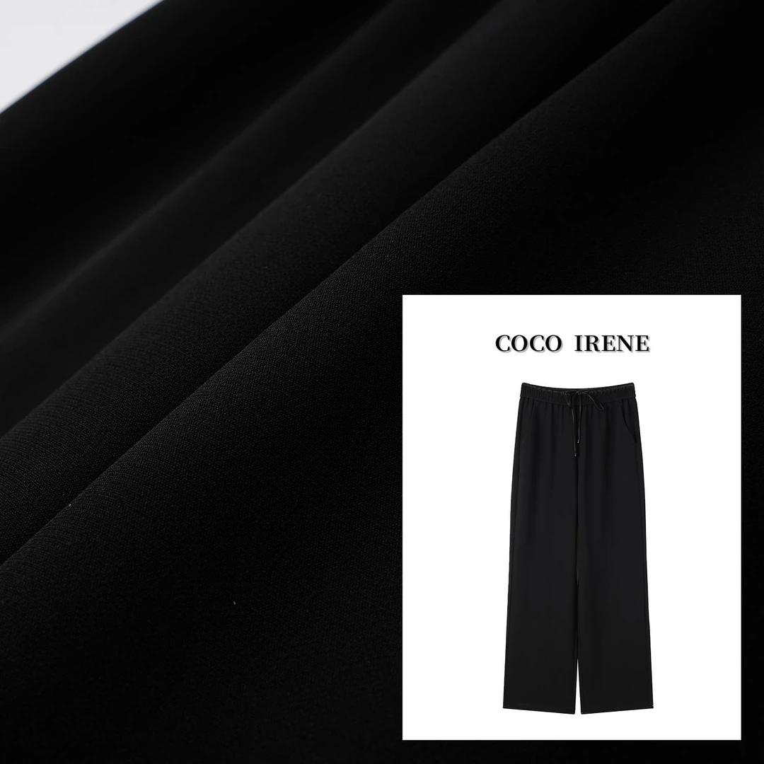 COCO IRENE 【醋酸松紧】25年春季新款显瘦百搭直筒裤休闲裤