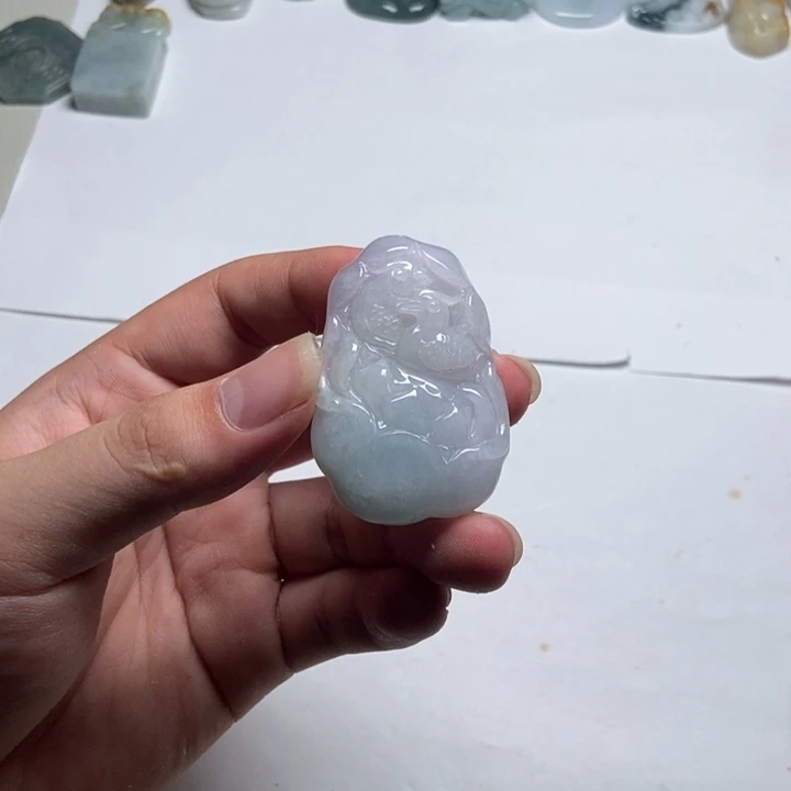 翡翠未镶嵌颈饰鸳鸯戏水14