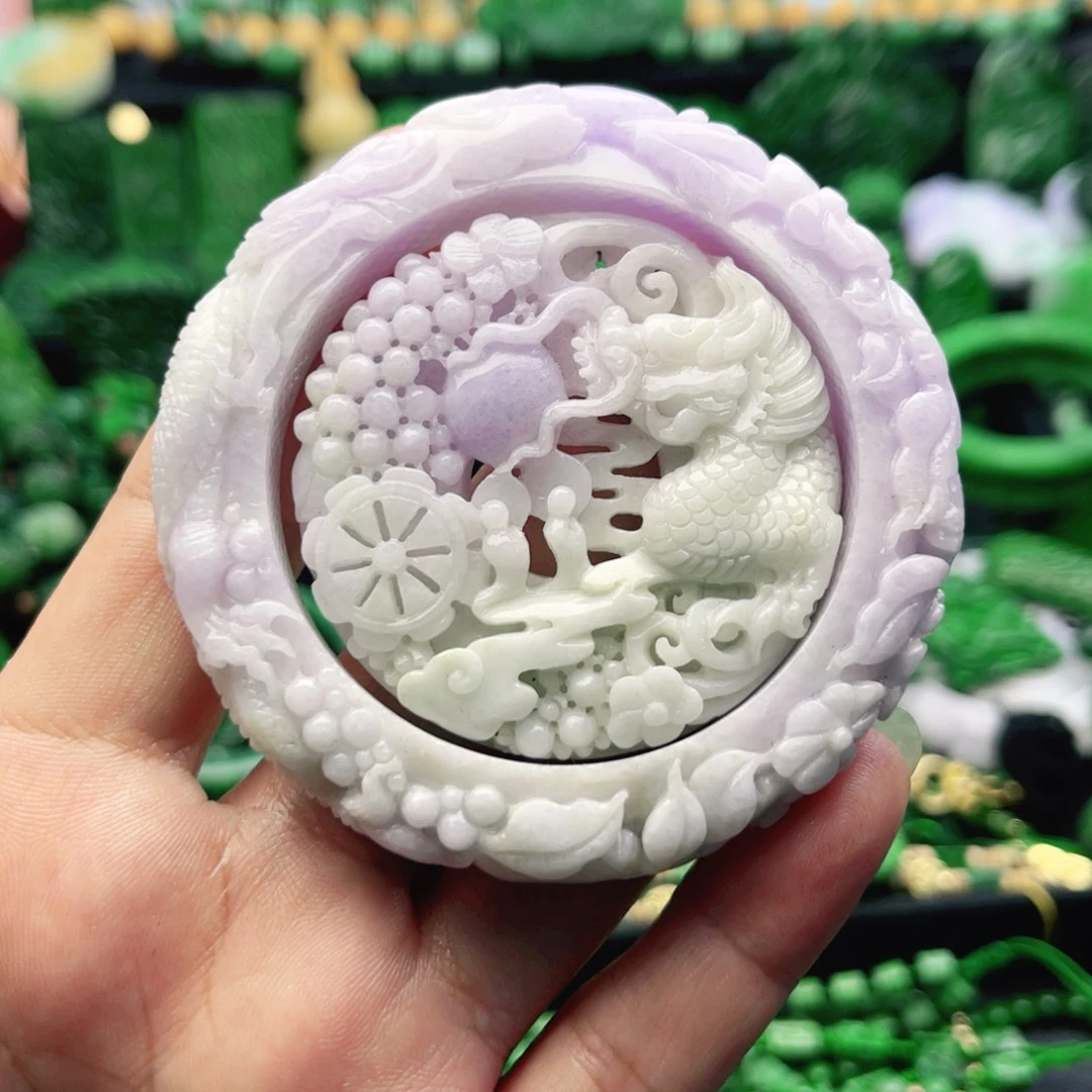 翡翠未镶嵌颈饰吊坠手镯套装