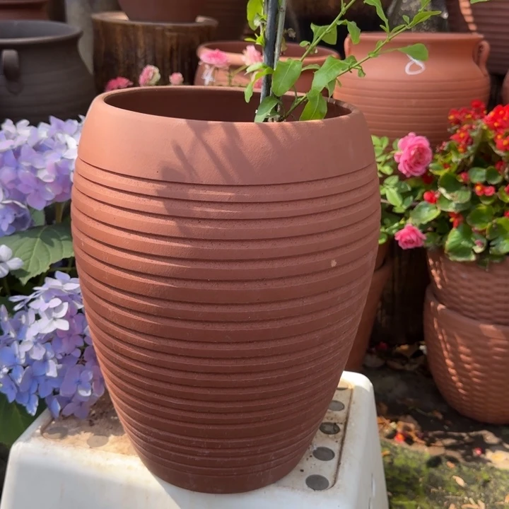 紫砂花盆口22高34宜兴紫砂