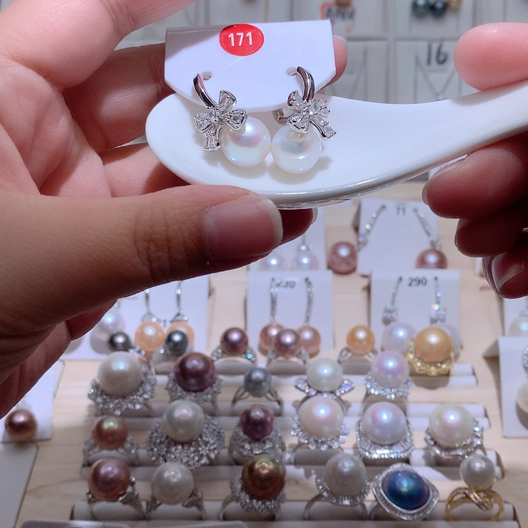 淡水珍珠耳饰未镶嵌CC11.5mm