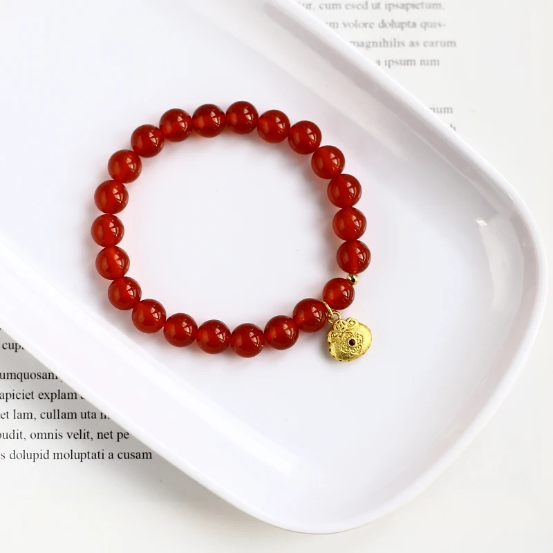 A28-天然红玛瑙手串手链 颜色微差 多样性发一10015005