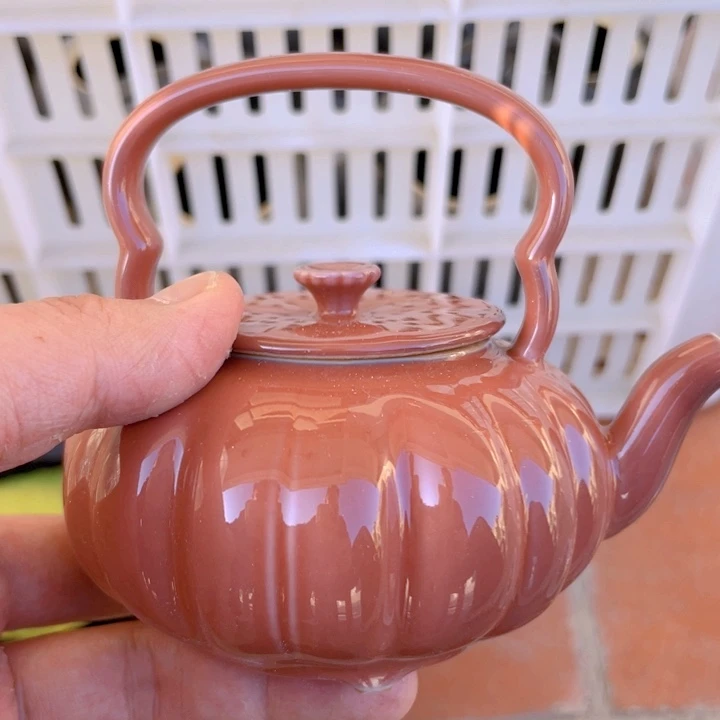 微瑕豇豆红岱烨提梁壶