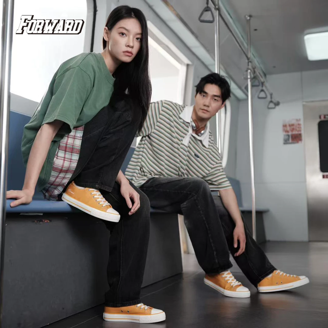 前进夏季透气帆布鞋男女布鞋百搭板鞋休闲运动鞋新款-女款300001