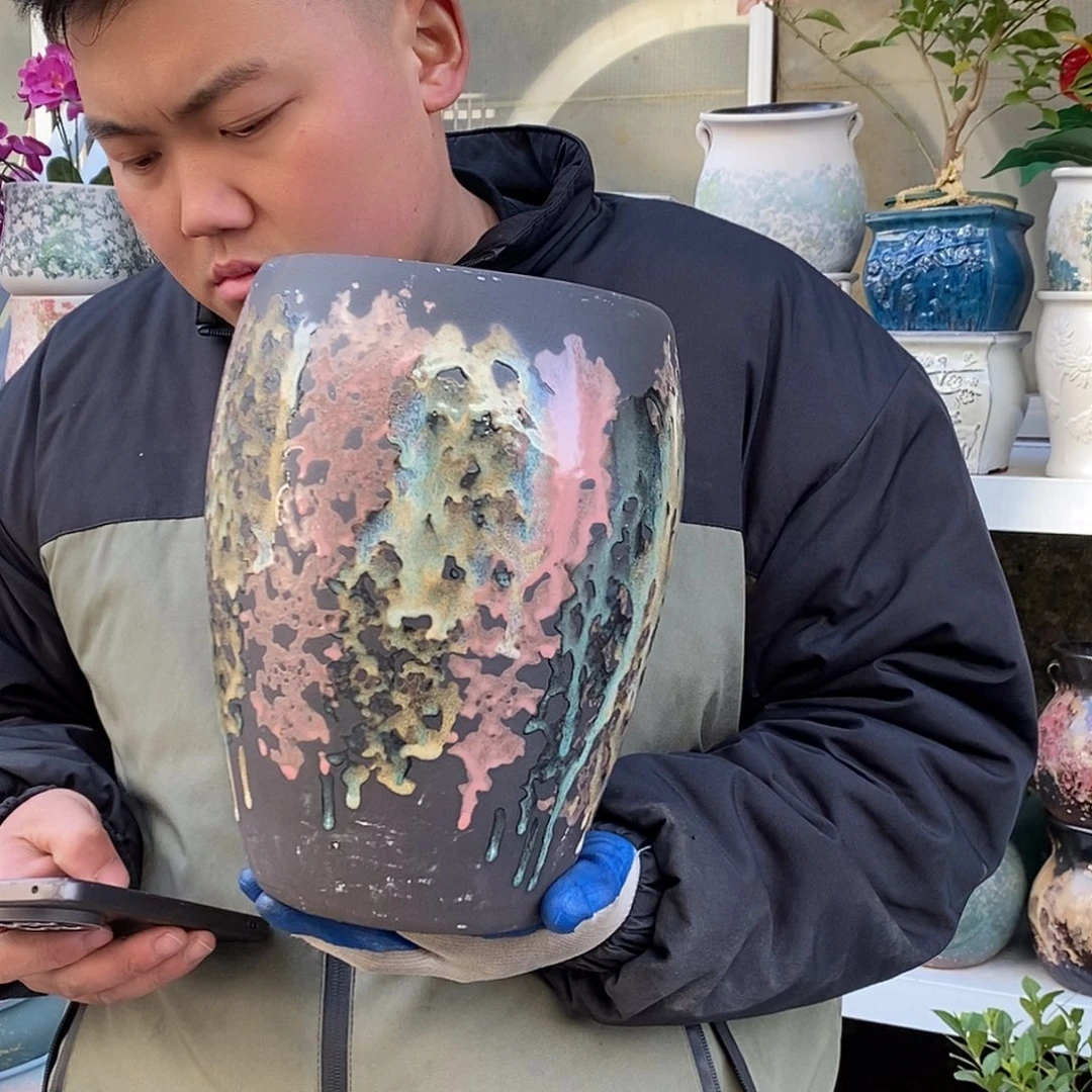 紫砂花盆口18高27福利