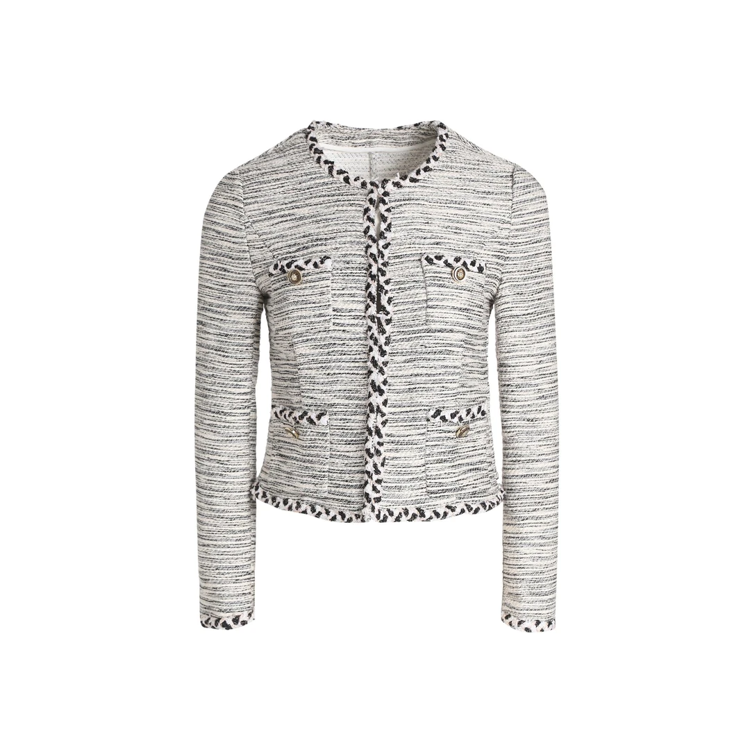 法式粗花呢小香风气质时尚短款外套0084