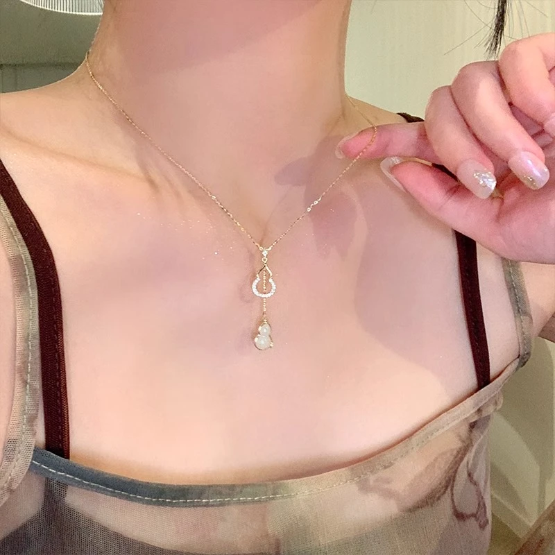 坠链均925银 福禄葫芦项链女款纯银设计感圣诞礼物送女友送老婆