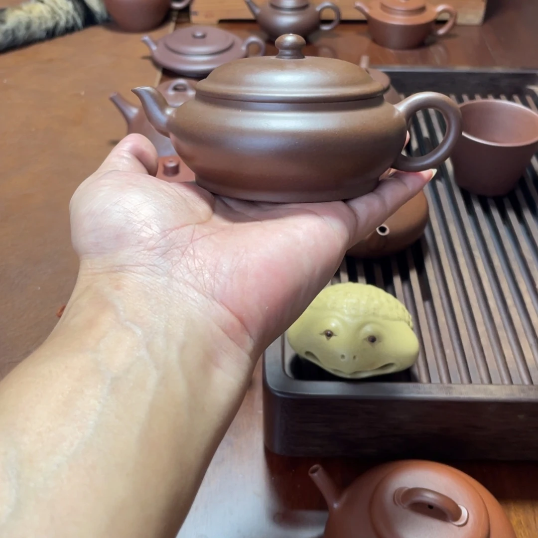 茶壶紫砂全手扁灯中秋五折福利