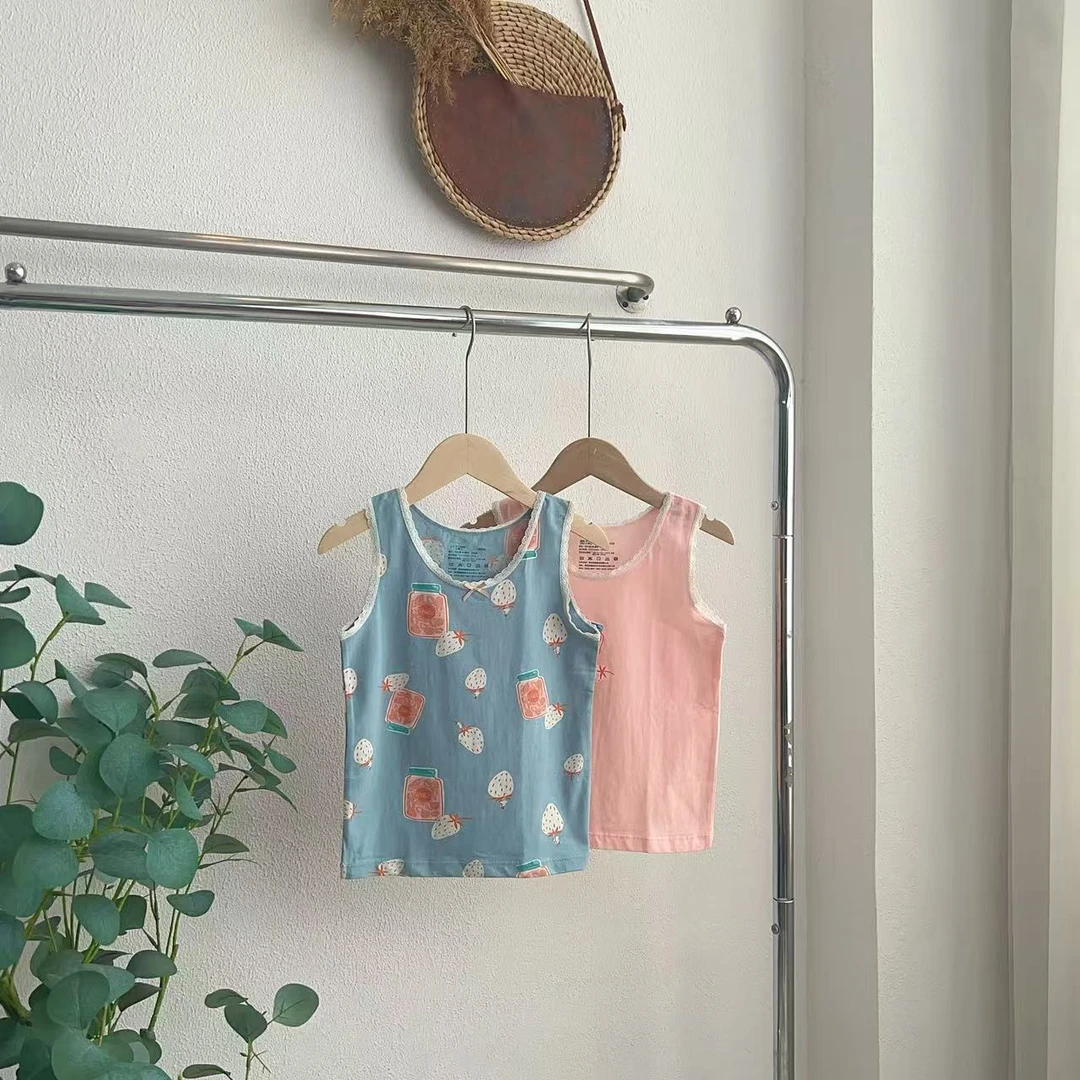 0902博珊瑚粉/淡蓝背心组合