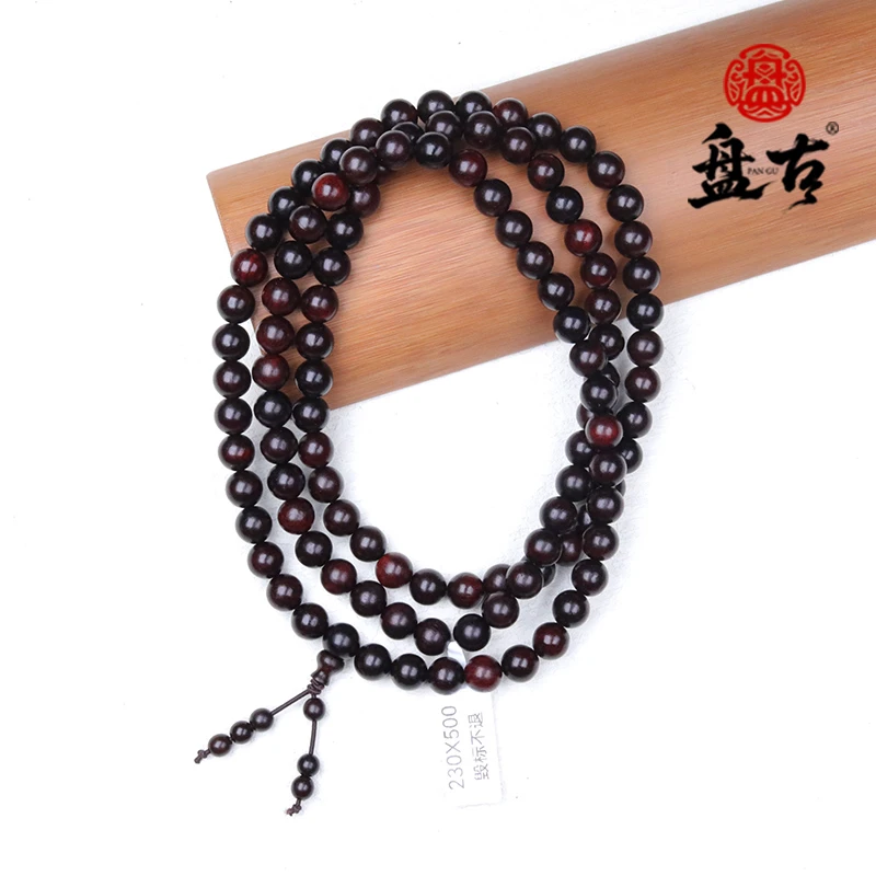 盘古230 | 小叶紫檀金星圆珠多圈手串8mmx108颗