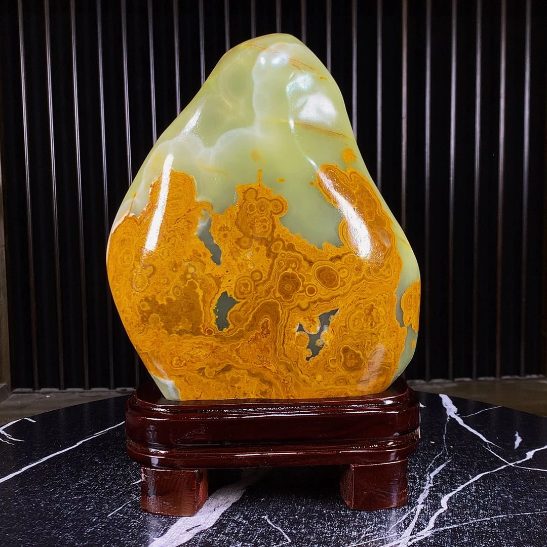 玉中东伊朗古青原石摆件