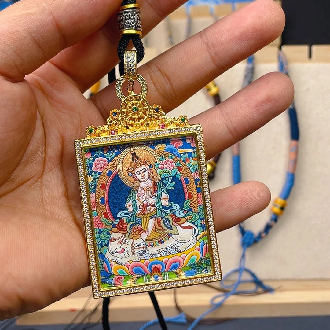 川***9普贤菩萨热贡小唐卡