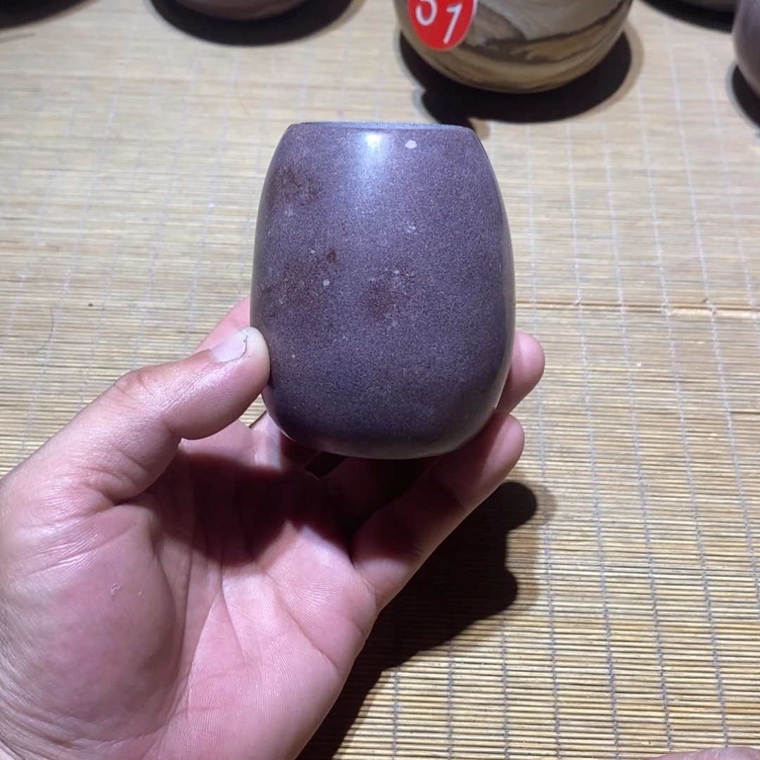 粗紫砂小型石头花瓶
