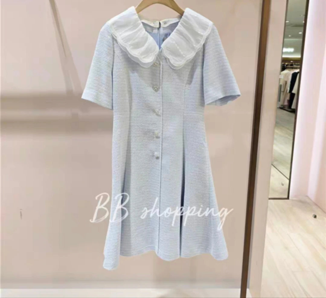 【冰冰】line泡菜国甜美连衣裙显瘦气质针织时尚休闲中长款宽松女士