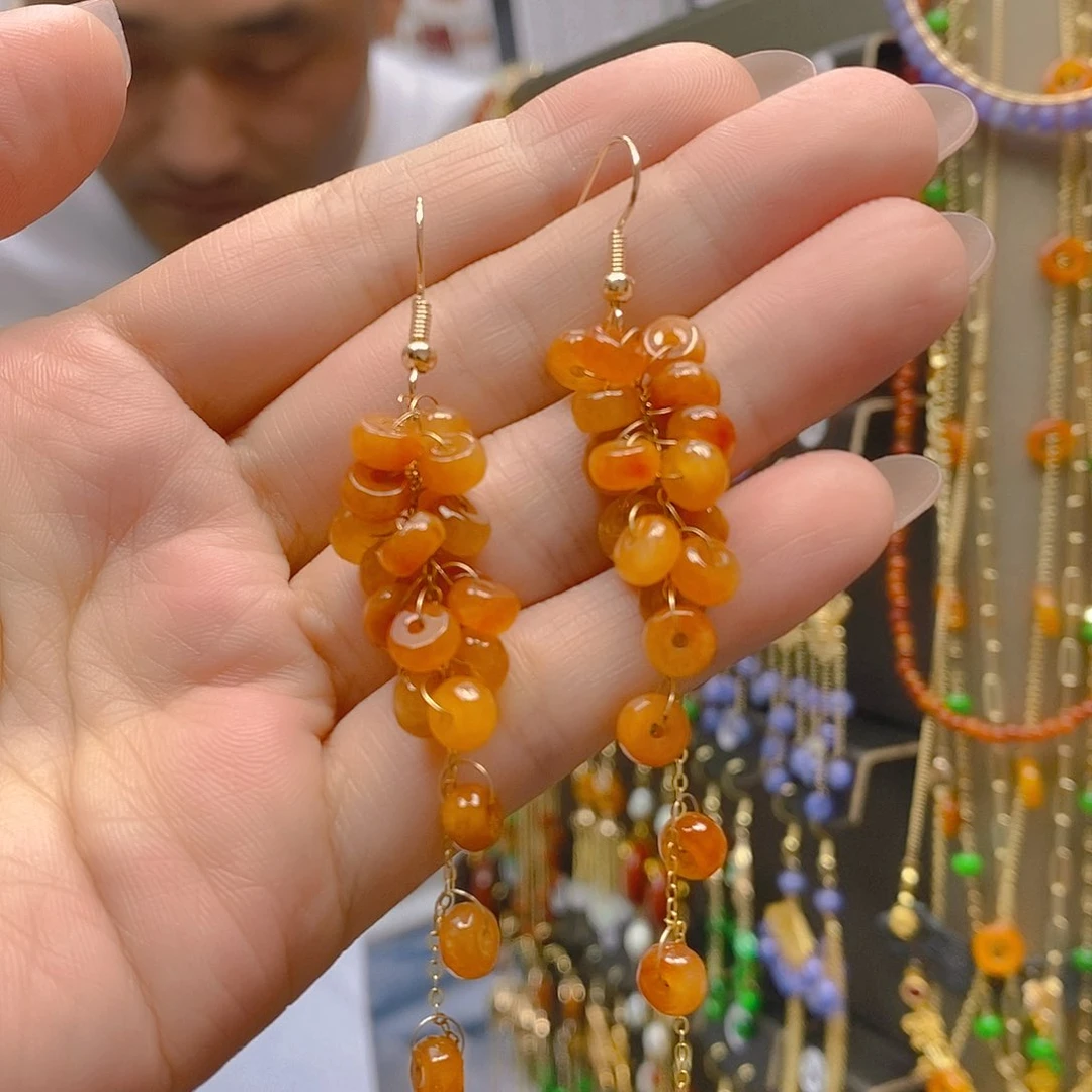 翡翠合金耳饰翡翠