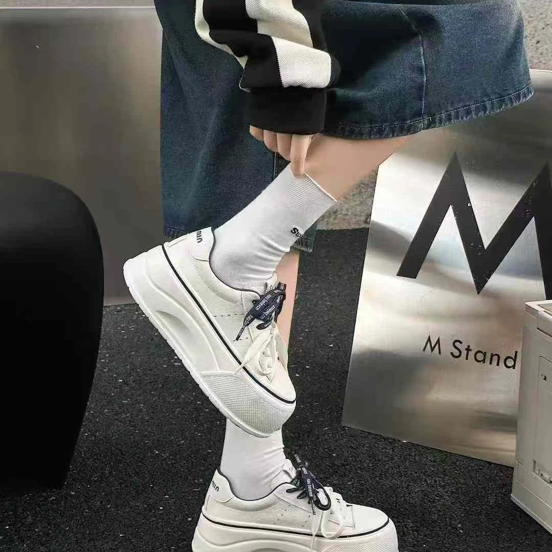 百搭增高运动ins休闲板鞋小白鞋秋季厚底韩版板鞋