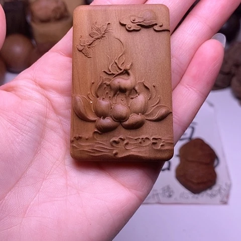 檀香木吊坠檀香一路升莲