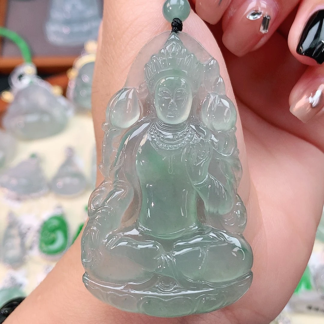 颈饰未镶嵌翡翠观音