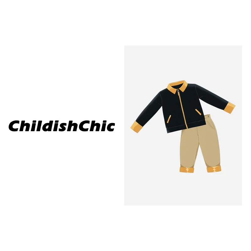 【ChildishChic高定童装】春季新款轻奢高定POLO衫休闲套装