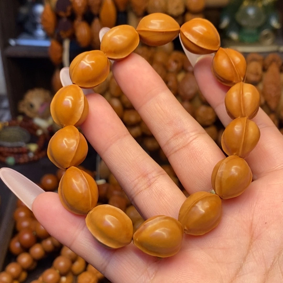 橄榄核手串/手链手工打磨鲨鱼背