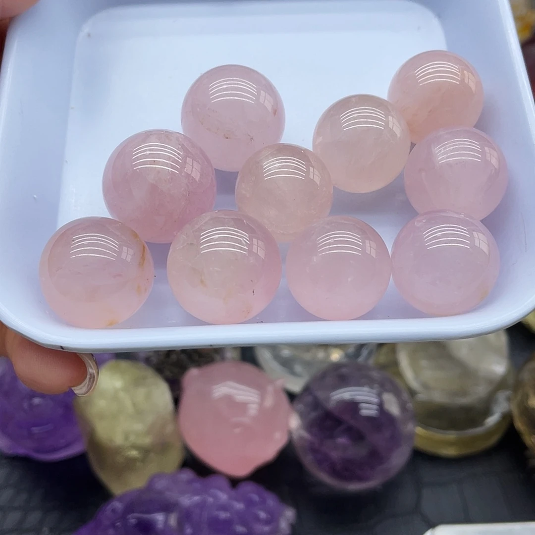 水晶珠宝半成品未镶嵌60粉晶