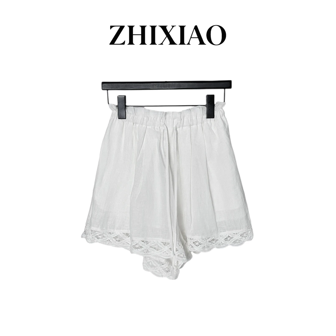 【ZHIXIAO】夏季新款：麻料短裤9601