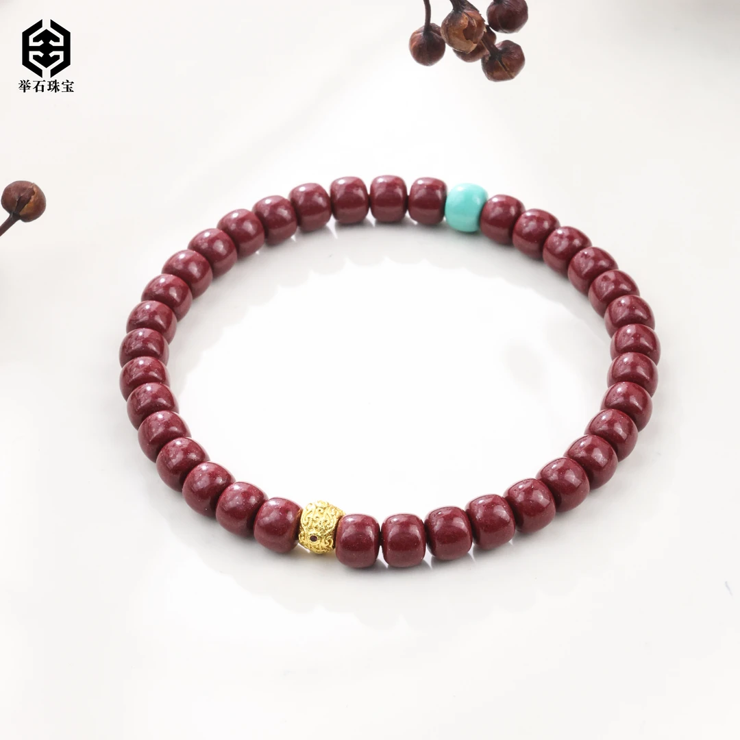 含辰砂工艺品【举石珠宝】T0105-5062-46朱砂手串（一件/多样性）J