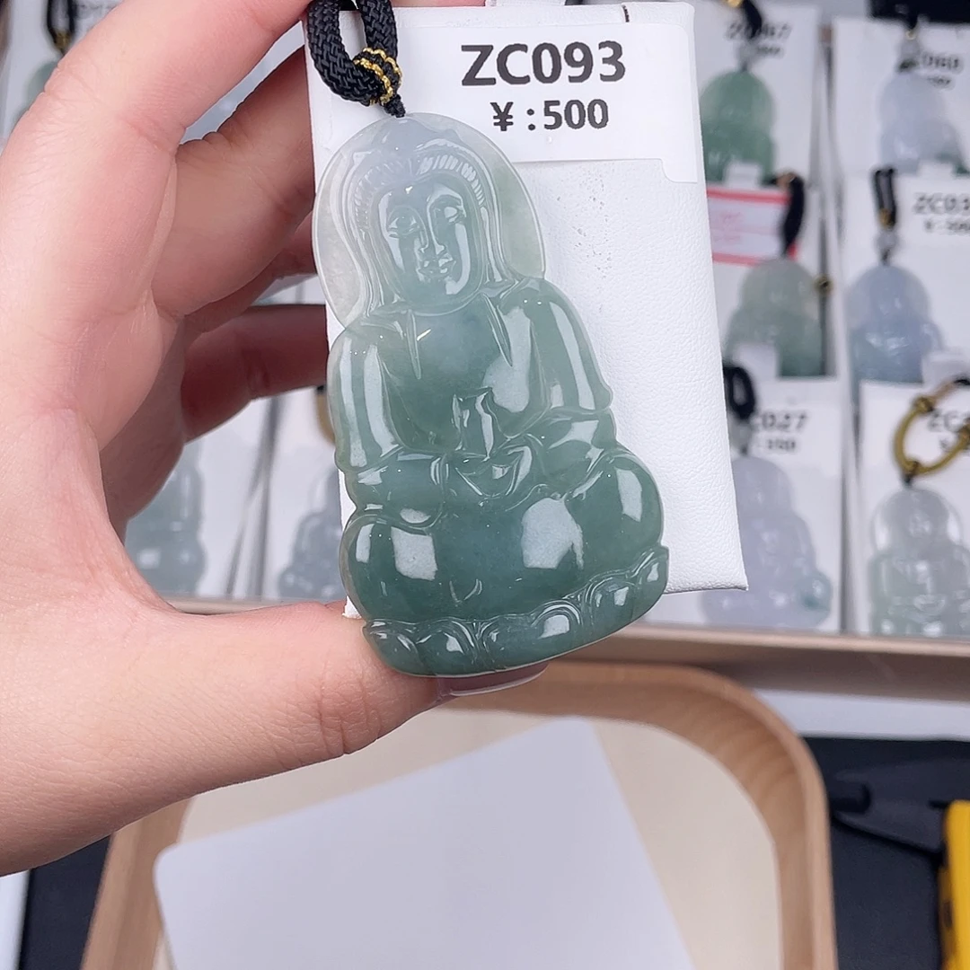 翡翠未镶嵌颈饰zc093