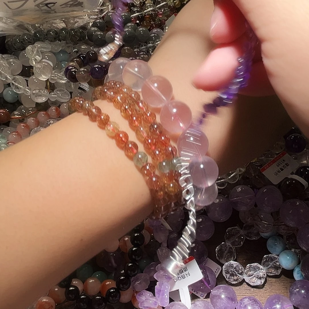 水晶手链未镶嵌紫水晶原石手链