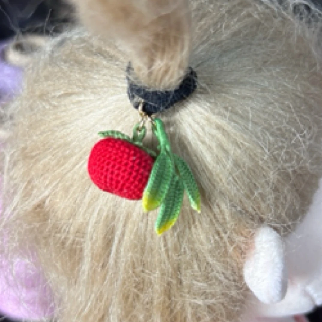 手工可爱发饰，微钩编织水果头绳