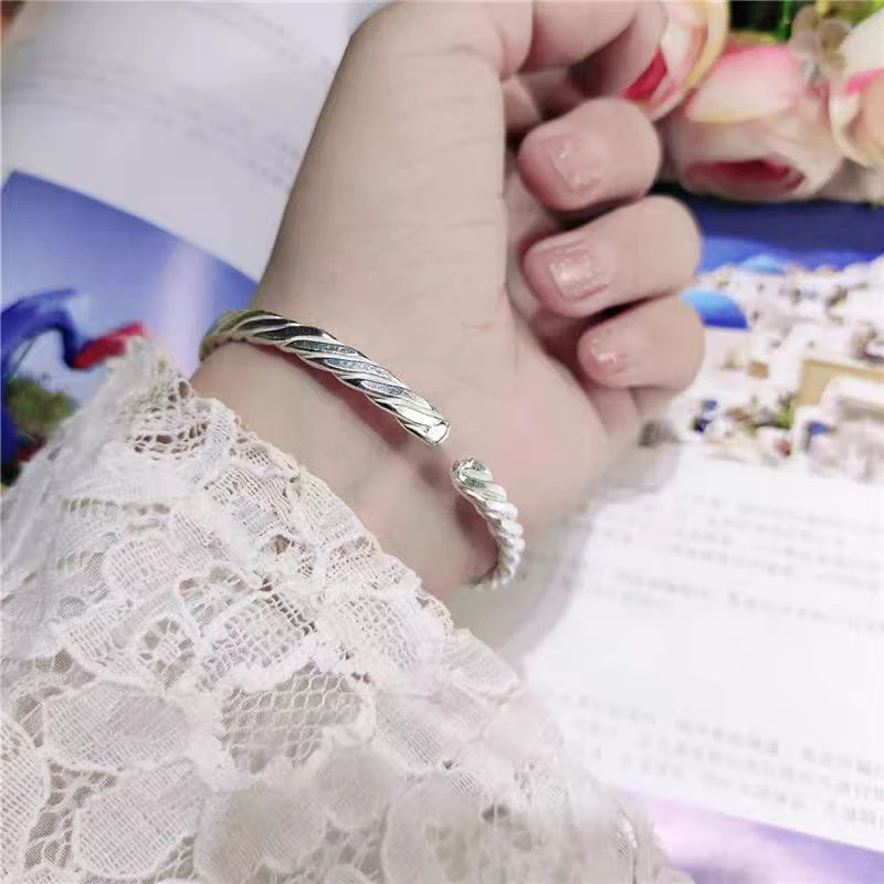 麻花活口手镯无礼盒YZ027