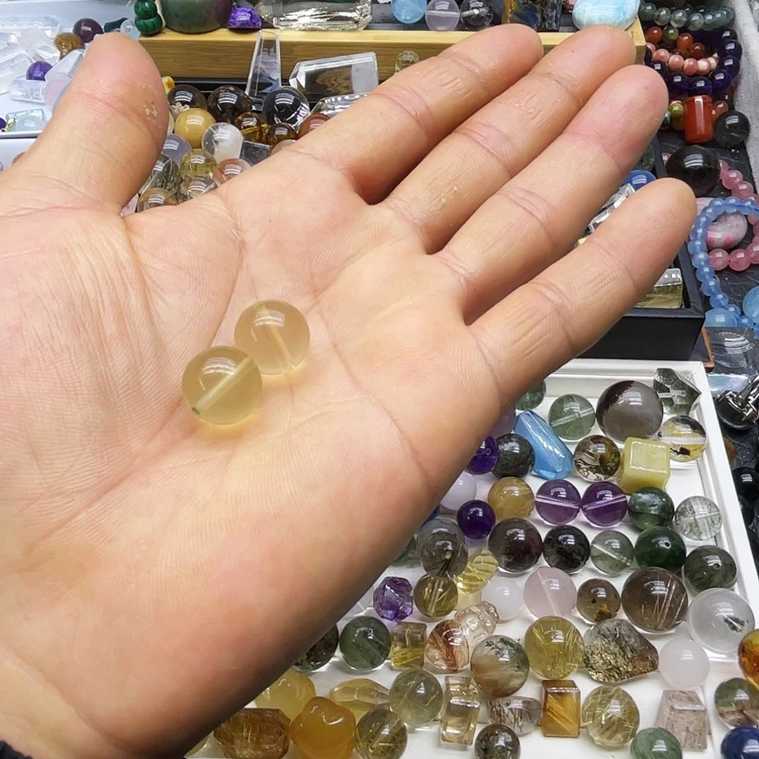 查罗石珠子合金白*桃