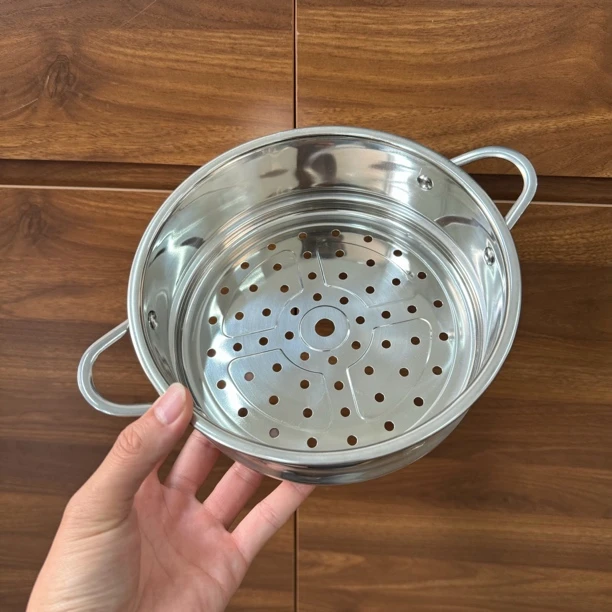 双耳迷你304不锈钢蒸笼蒸格蒸架沥水篮可叠加18