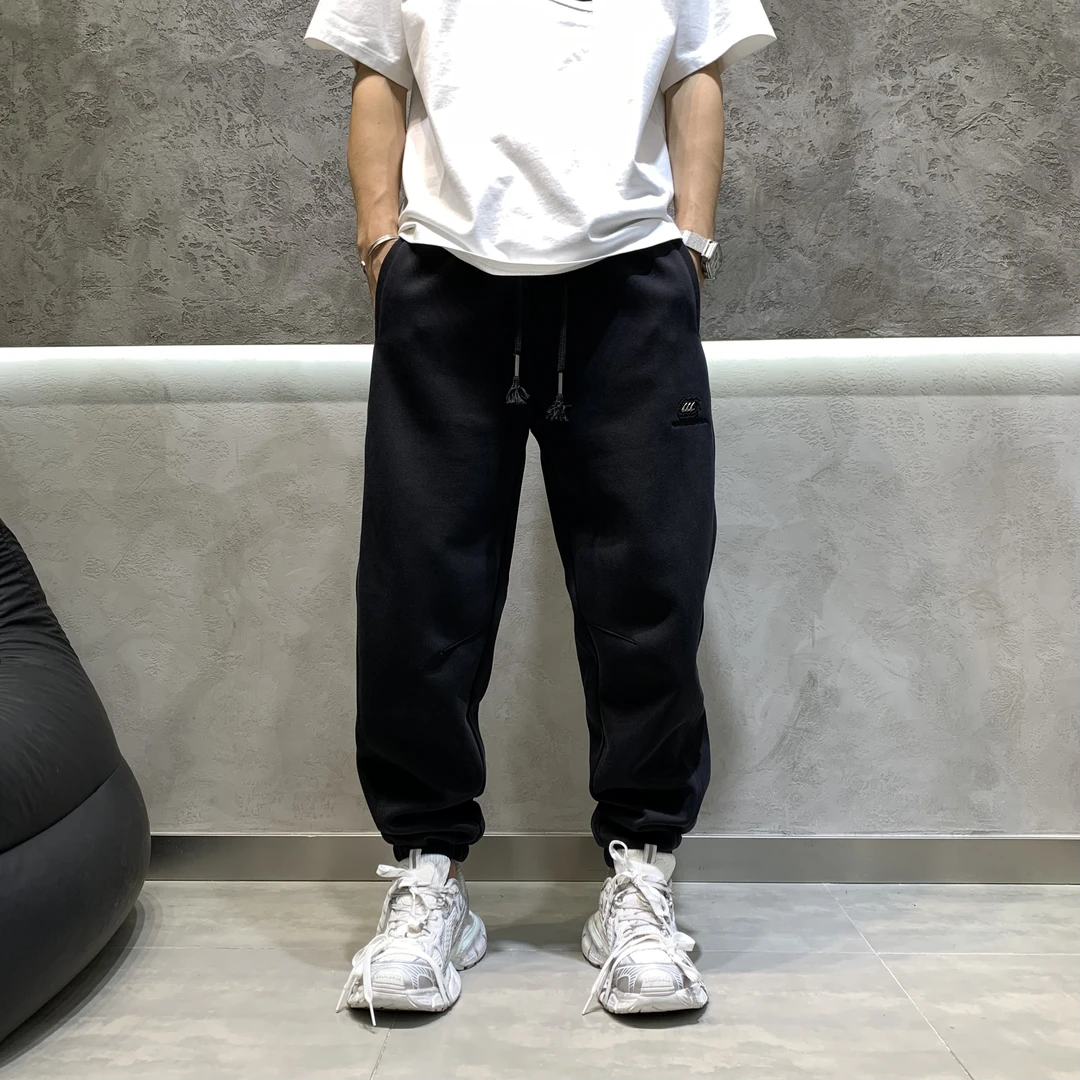 秋冬季新款美式重工水洗高级感男士束脚休闲裤时尚宽松潮流百搭