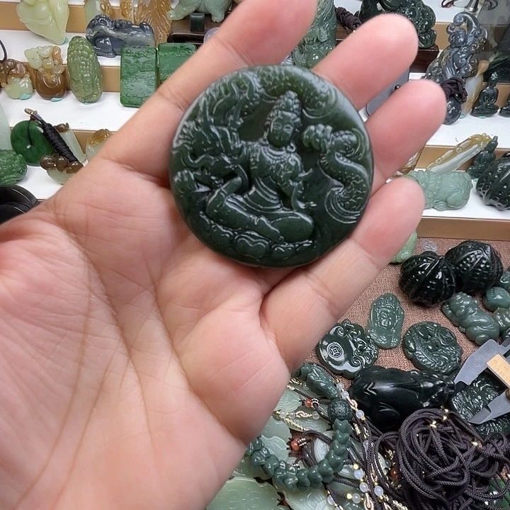 和田玉未镶嵌吊坠(不含链)