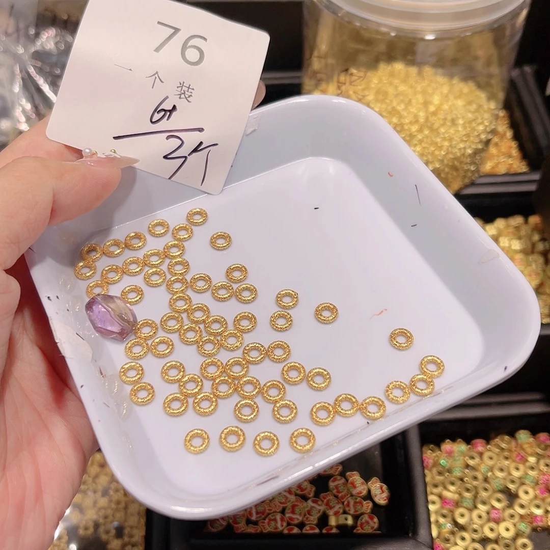 紫晶珠宝半成品银S925镀金镶嵌76