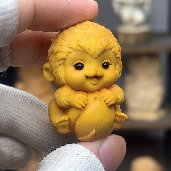 木黄杨木小猴子摆件
